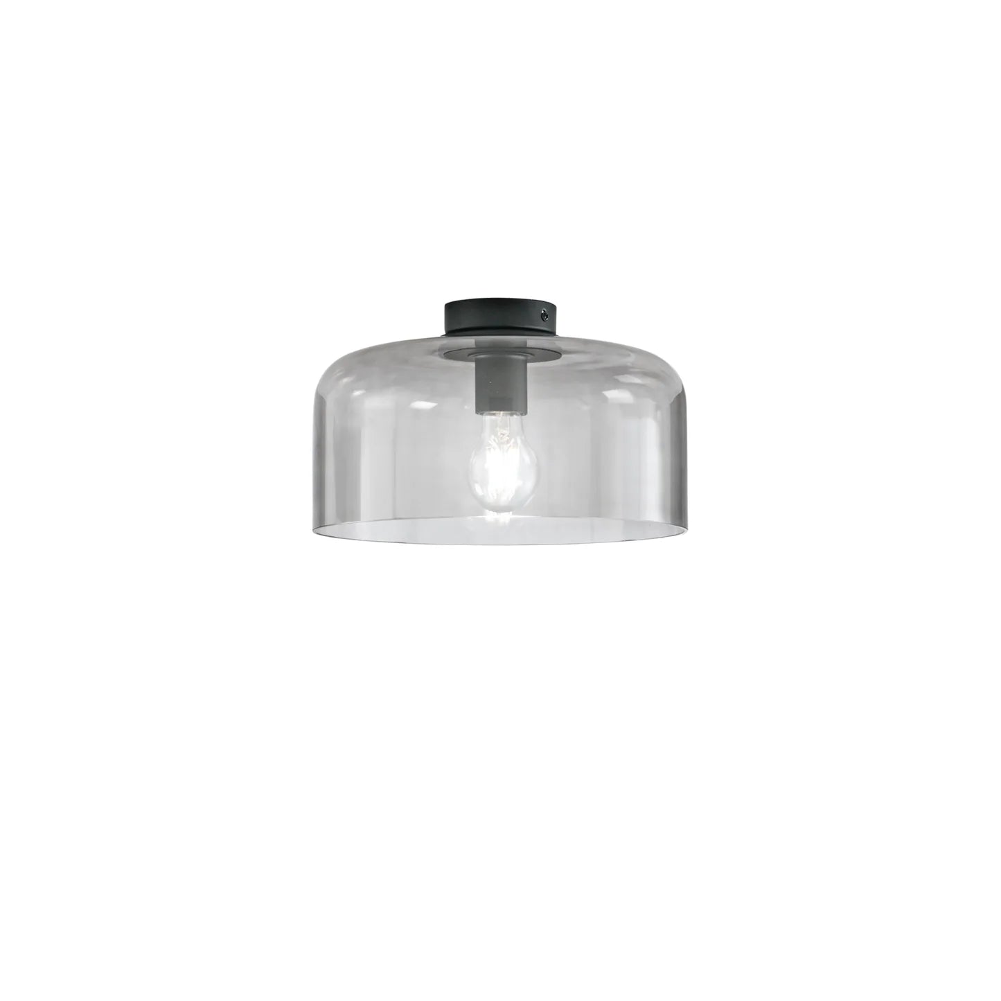 Plafoniera in vetro soffiato lucido in varie varianti e struttura in metallo 1XE27 non incl. D.30cm GIBUS-PL30 Plafoniera in vetro soffiato lucido in varie varianti e struttura in metallo 1XE27 non incl. D.30cm GIBUS-PL30